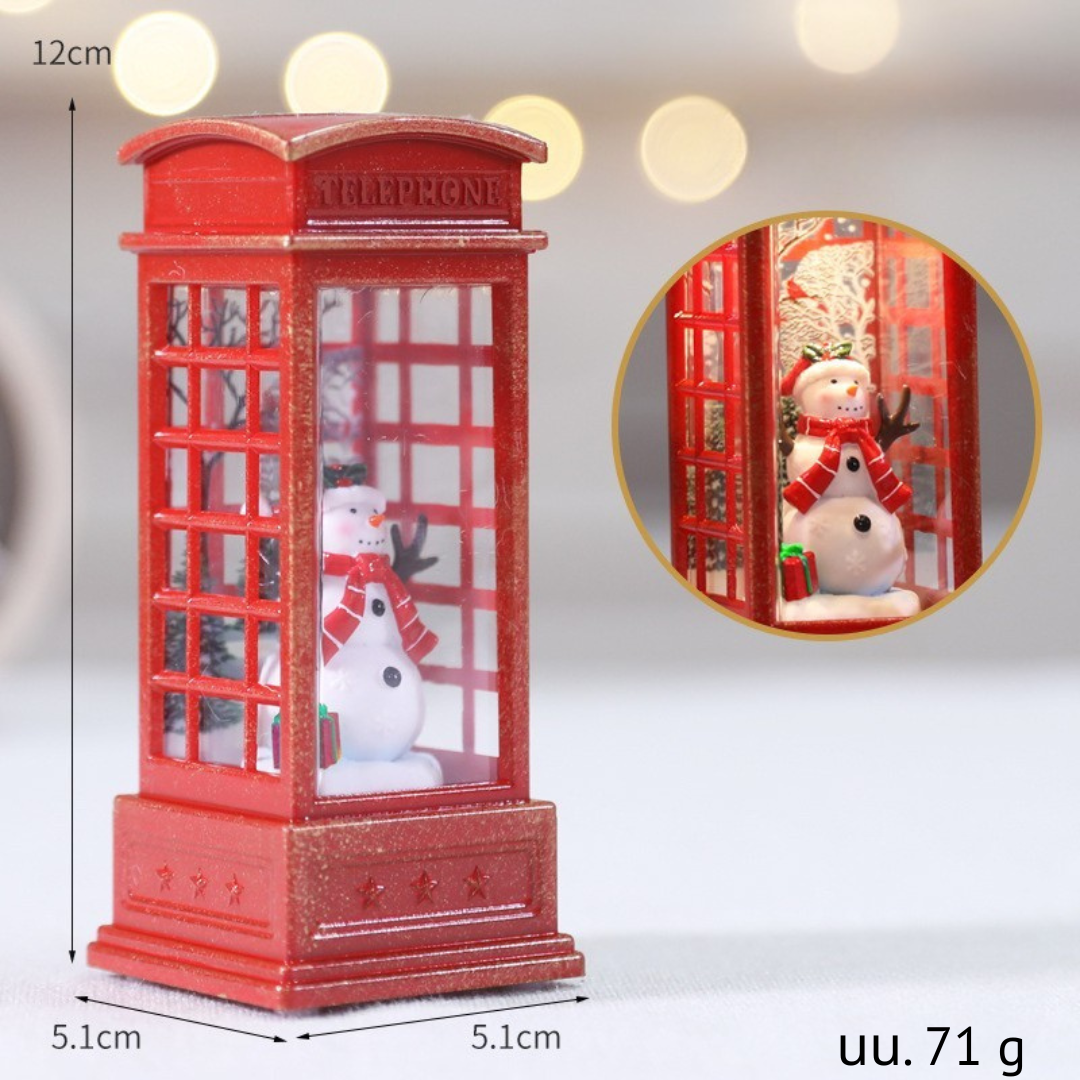 ตู้โทรศัพท์แดง มีไฟ 12 cm