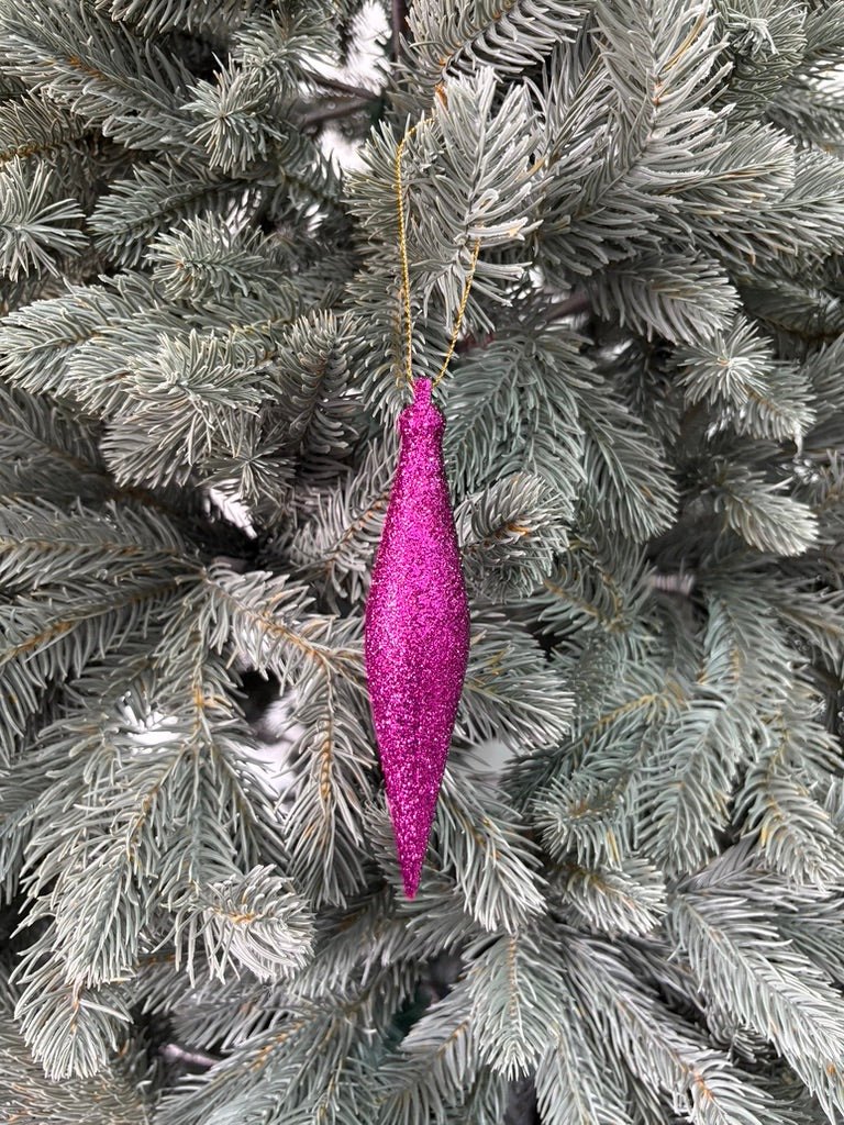 จี้หยดน้ำรียาวกลิตเตอร์ 15cm 3 ชิ้น/แพ็ค