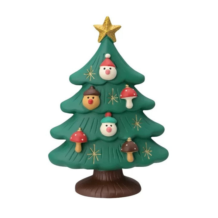 ต้นคริสต์มาสดินปั้นสีเขียว 12 cm.