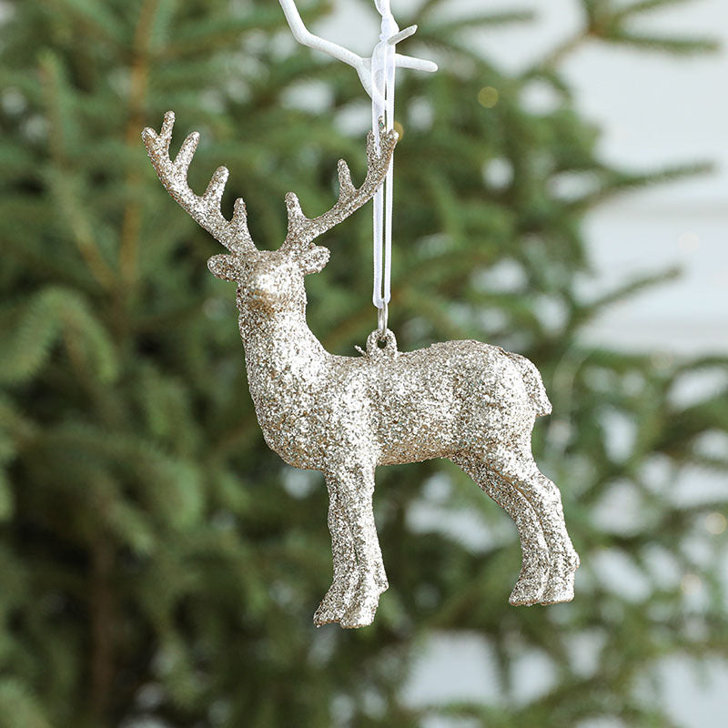 จี้กวางคริสต์มาส สีแชมเปญ