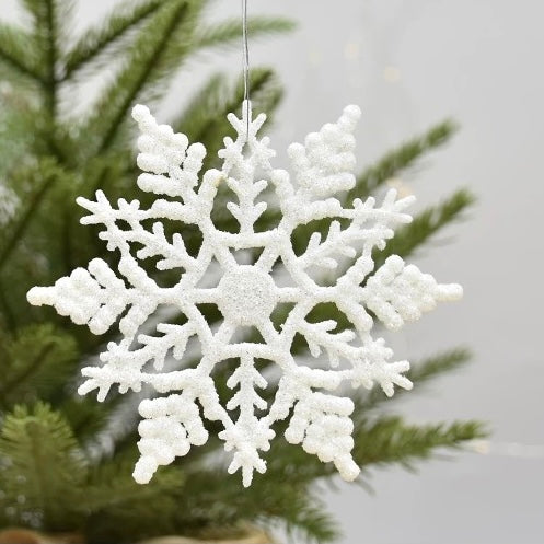 จี้เกล็ดหิมะกลิตเตอร์ 10 cm.