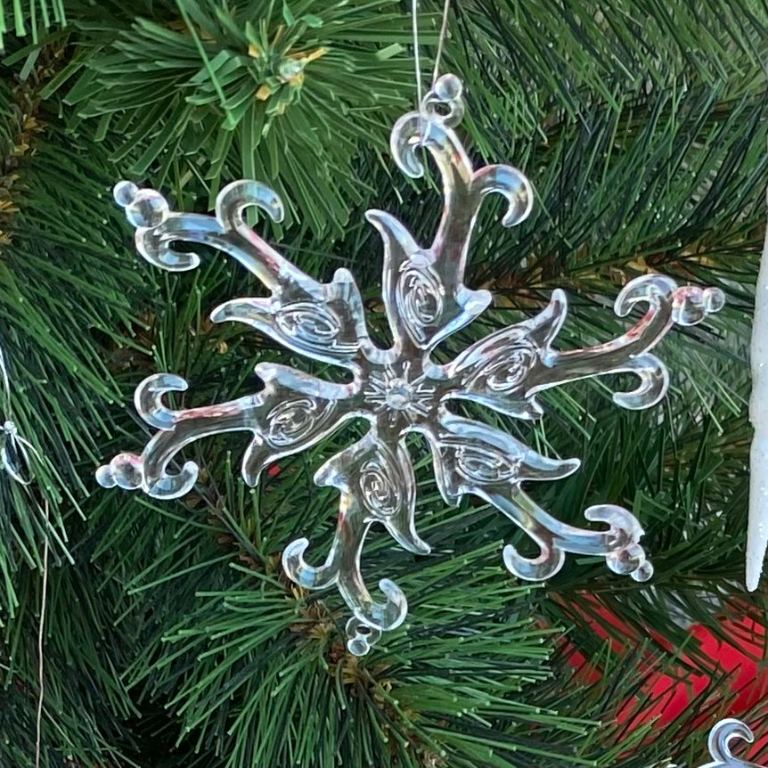 จี้คริสตัลใสห้อยต้นคริสต์มาส (ขนาดและจำนวนแตกต่างกัน)