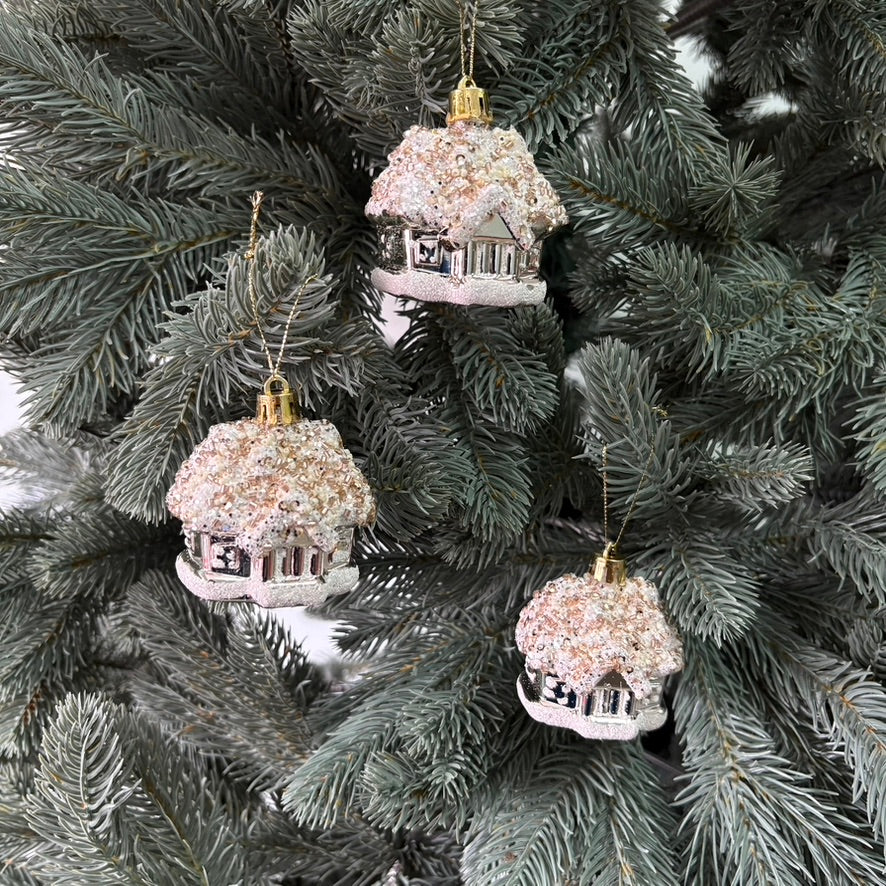 จี้บ้านตกแต่งคริสต์มาส 6 cm เซต 3 ชิ้น