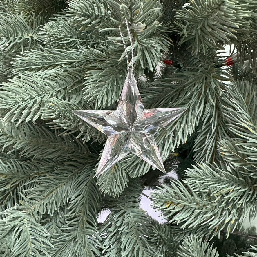 จี้คริสตัลใสห้อยต้นคริสต์มาส (ขนาดและจำนวนแตกต่างกัน)