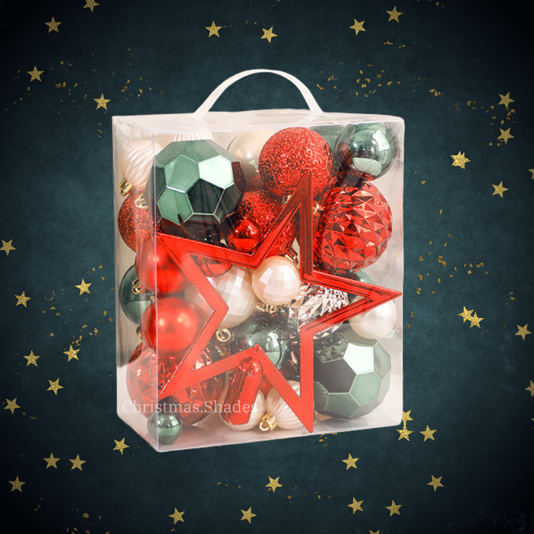 เซตลูกบอลแฟนซีสีคริสต์มาส 50 ลูก