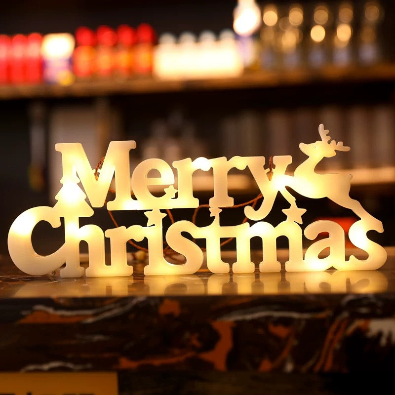 ป้ายไฟ Merry Christmas 27cm