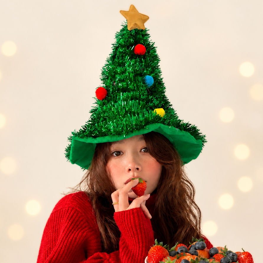 หมวก Christmas Headdress สีเขียวคริสต์มาส 43 cm.