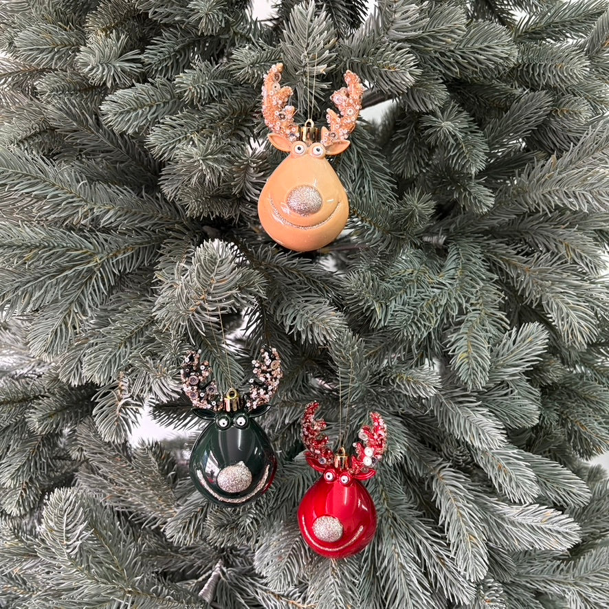 เซตลูกบอลกวางเรนเดียร์ 3 สี 11.5 cm