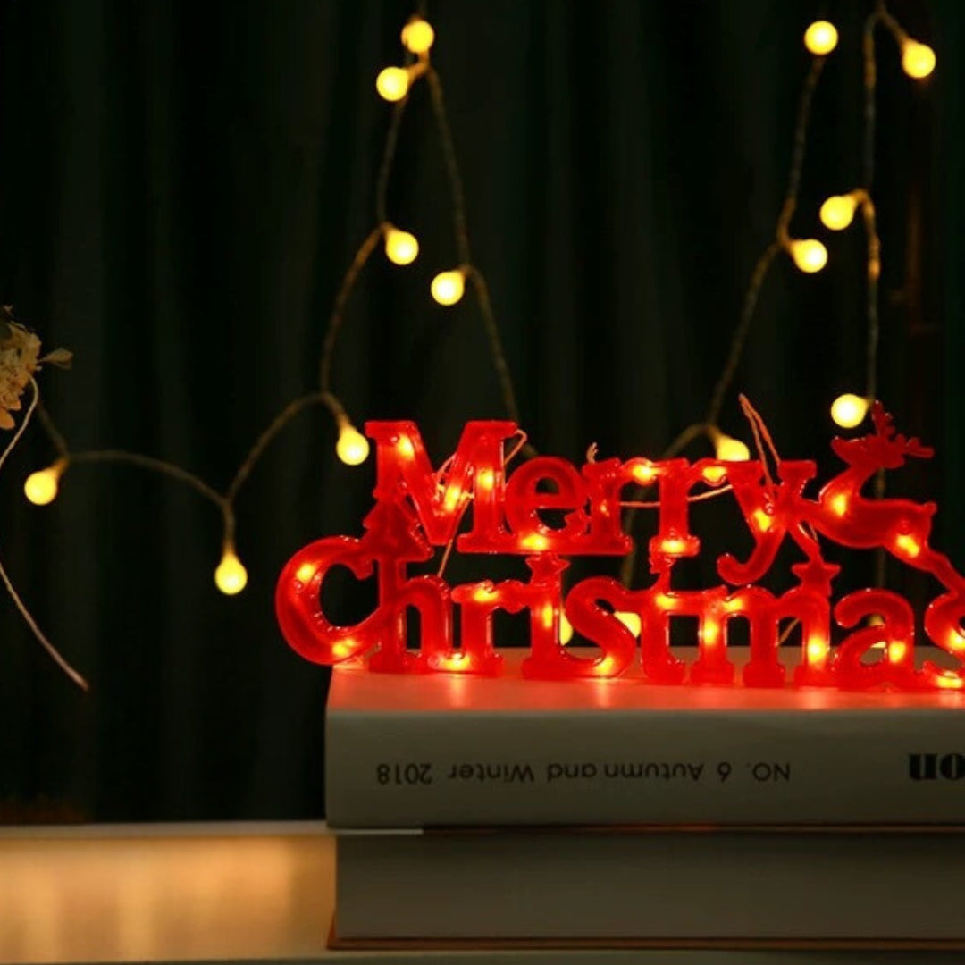 ป้ายไฟ Merry Christmas 27cm