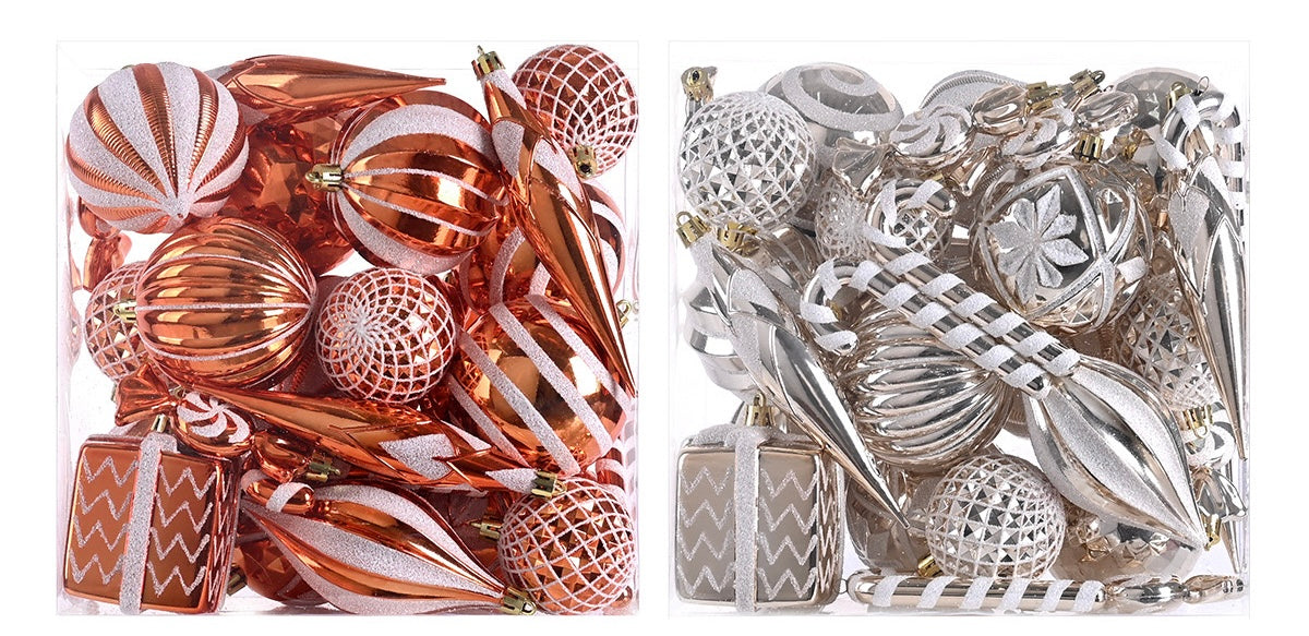 ลูกบอลแฟนซี 4-10cm สีแชมเปญ/บรอนซ์