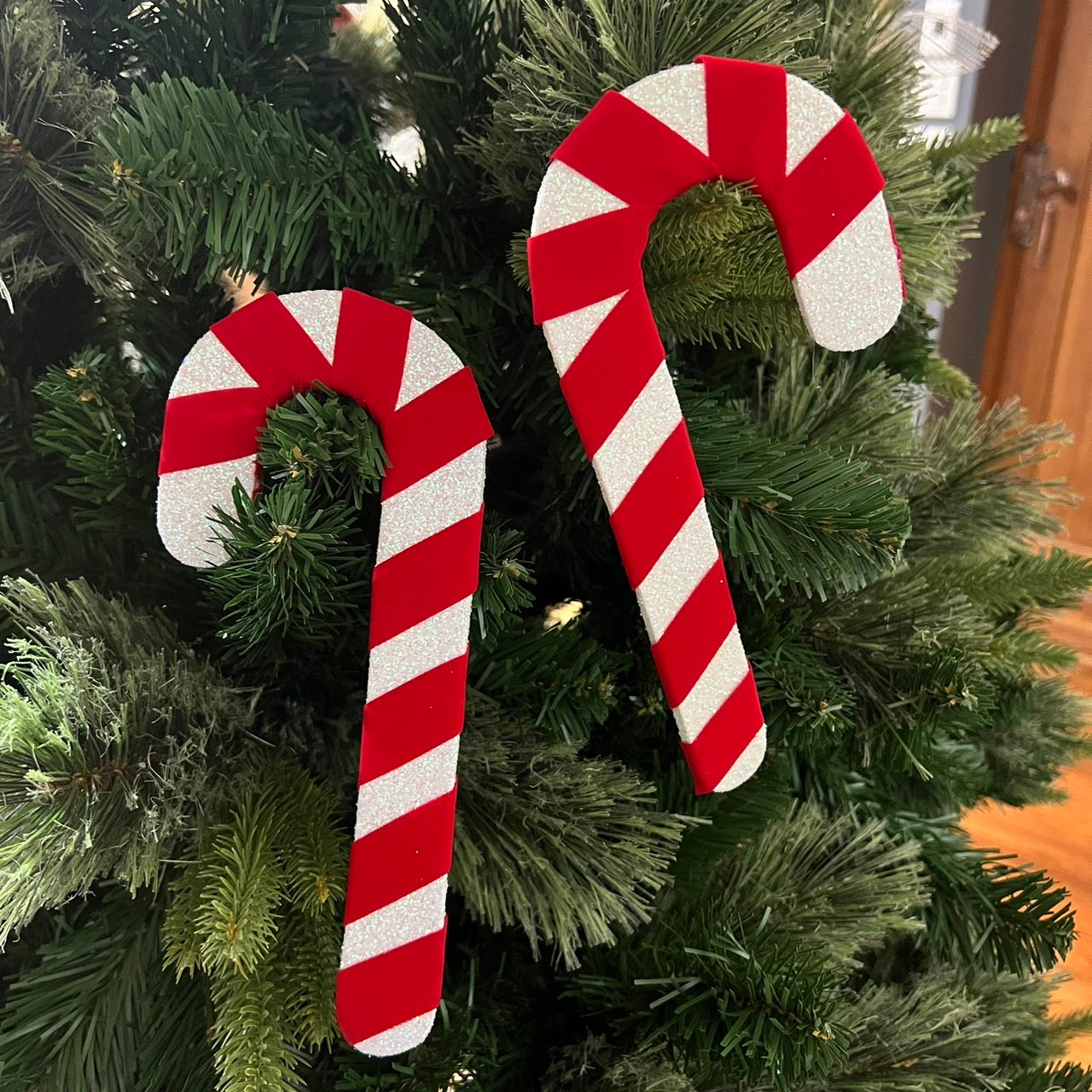 จี้ลูกอมไม้เท้า 25cm 2ชิ้น/แพ็ค