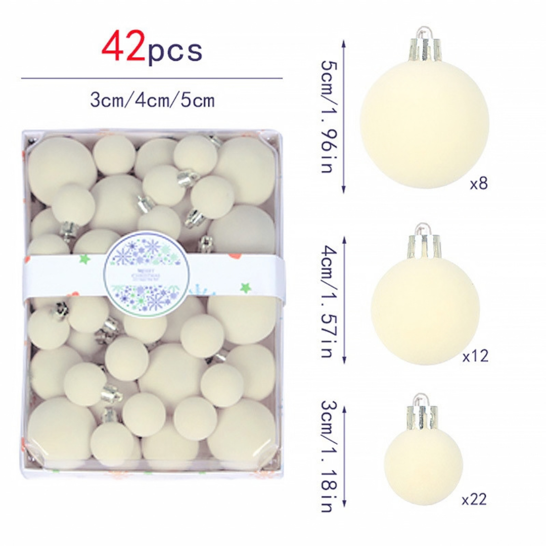 เซตบอล 42 ลูก ผสม 3-4-5 cm. สีแดง / ขาว off-white