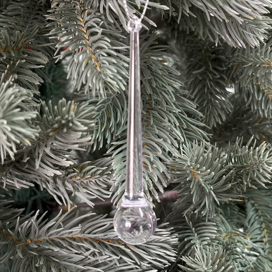 จี้คริสตัลใสห้อยต้นคริสต์มาส (ขนาดและจำนวนแตกต่างกัน)