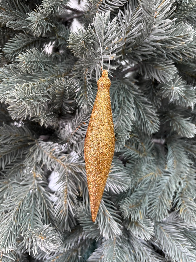 จี้หยดน้ำรียาวกลิตเตอร์ 15cm 3 ชิ้น/แพ็ค