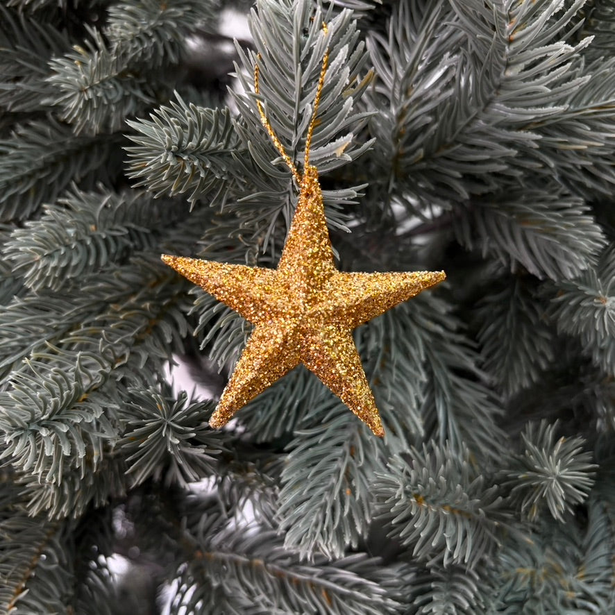 จี้ดาวกลิตเตอร์ 6 cm 4ชิ้น/แพ็ค