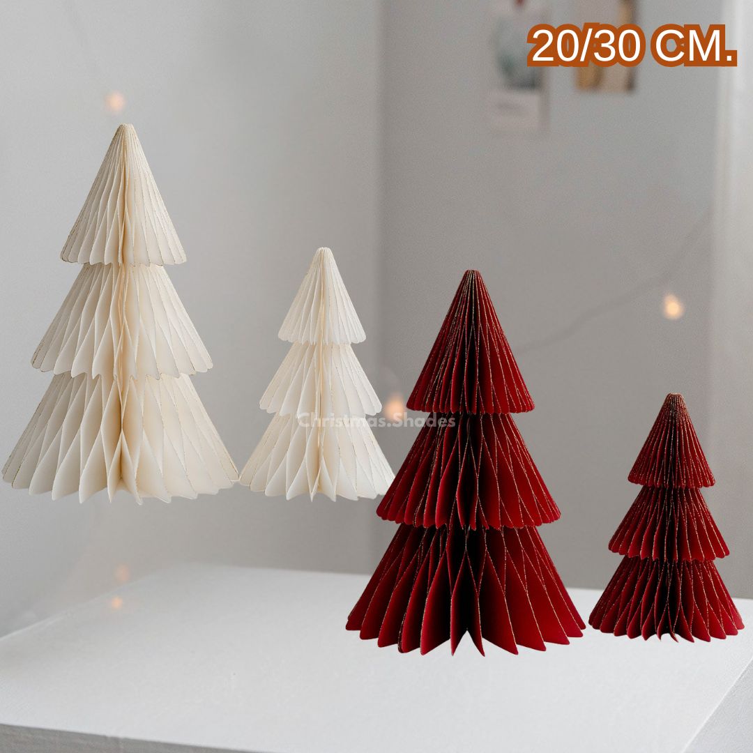 ต้นคริสต์มาสกระดาษ 2 ชิ้น 20,30cm