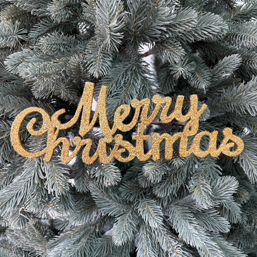 ป้ายกลิตเตอร์ Merry Christmas 30cm