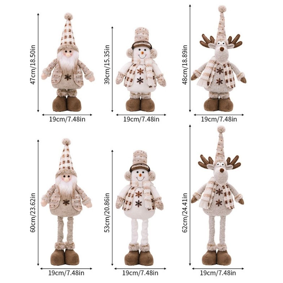 เซทตุ๊กตาสามทหารเสือสีน้ำตาล (ยืดขาได้)