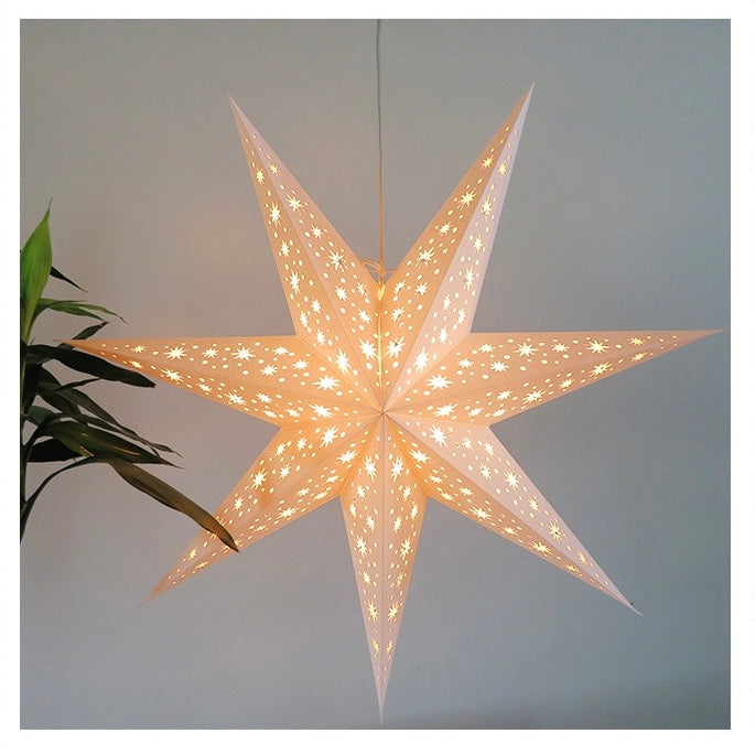 ดาวกระดาษขนาดใหญ่พร้อมไฟ 30/45 cm