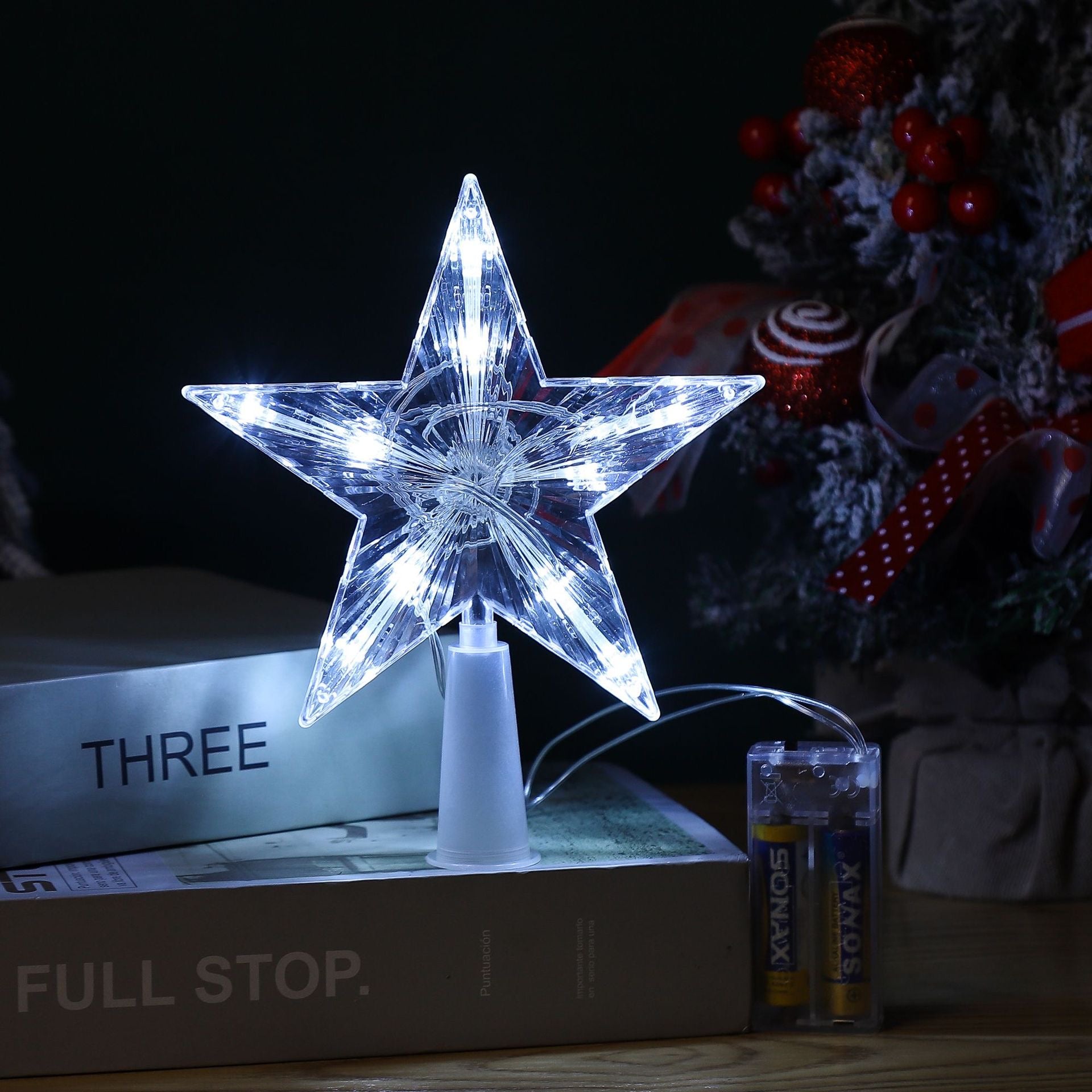 ดาวประดับยอดมีไฟหลากสี 18/25 cm