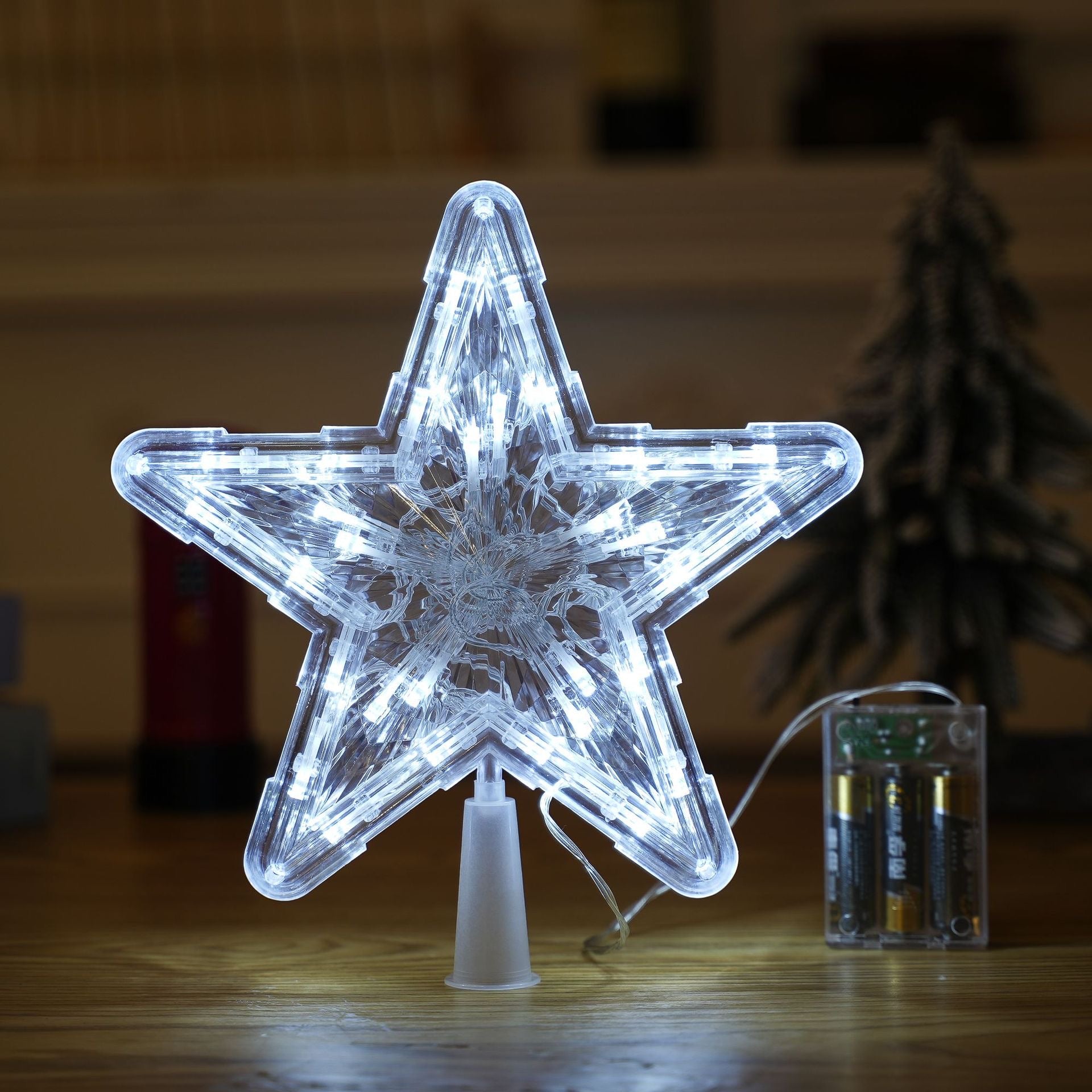 ดาวประดับยอดมีไฟหลากสี 18/25 cm