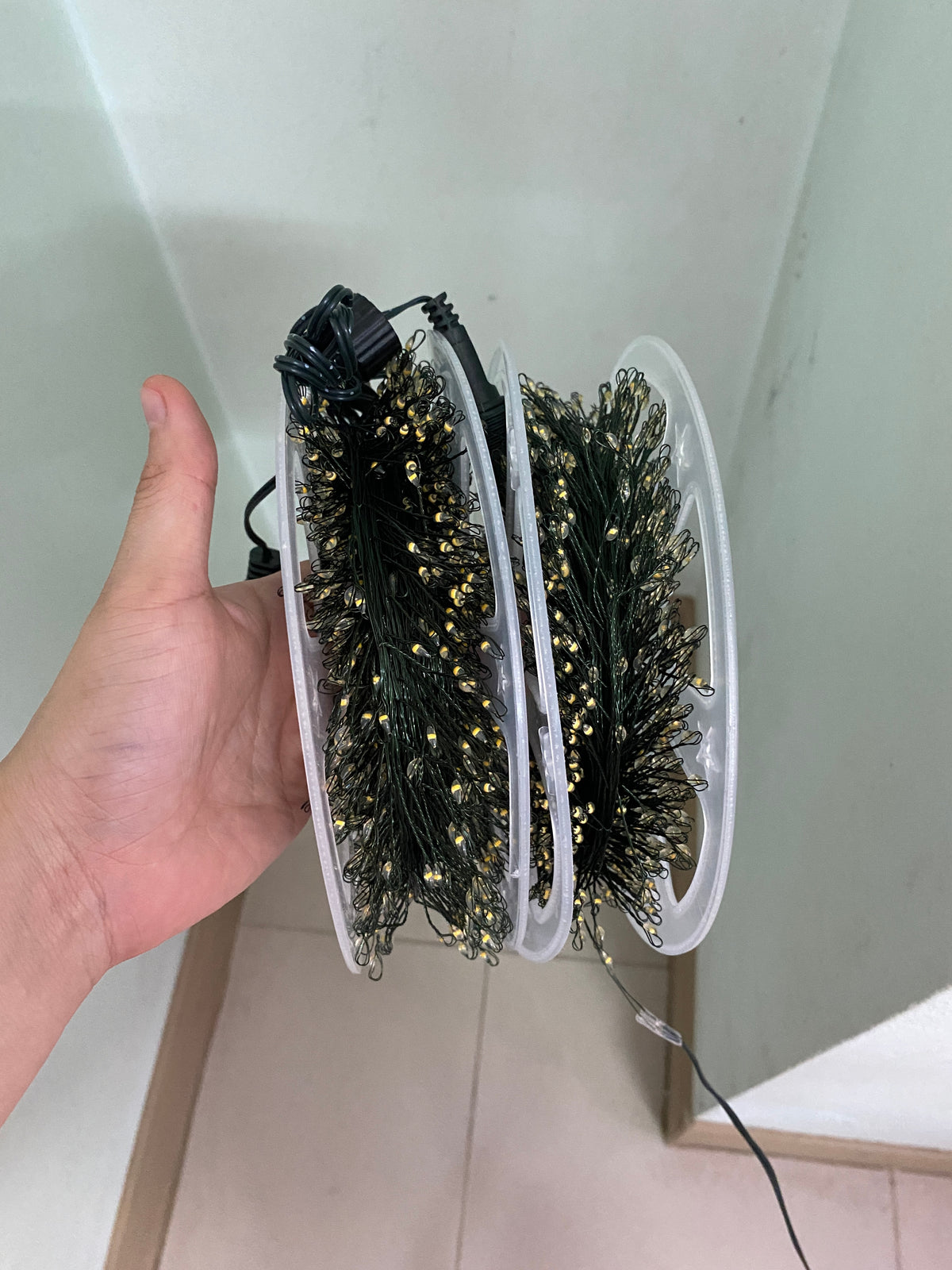 ไฟลวดเขียว ตกแต่งคริสต์มาส ใช้งานง่าย มีหลายความยาว