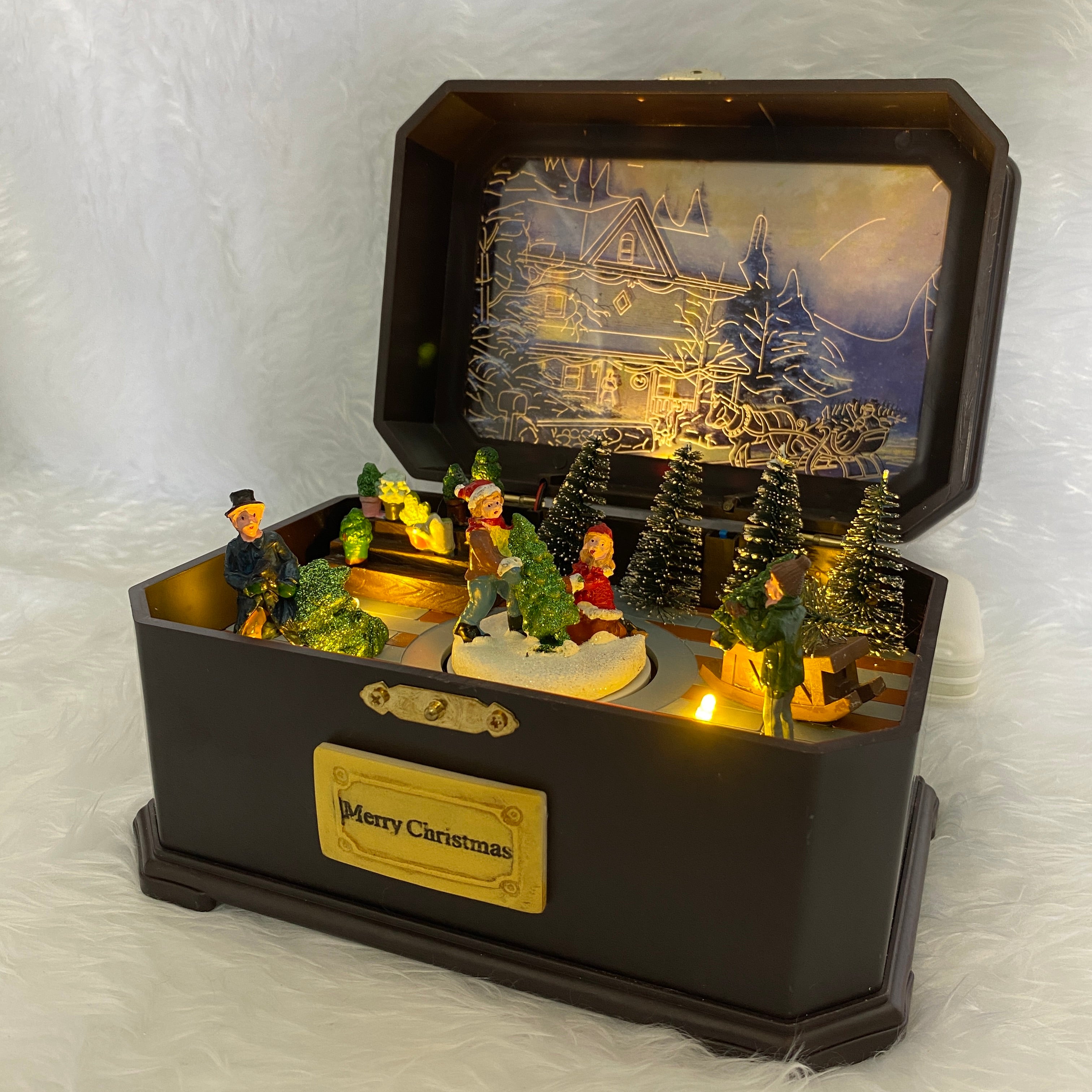 Music Box Christmas มีไฟ-เพลง