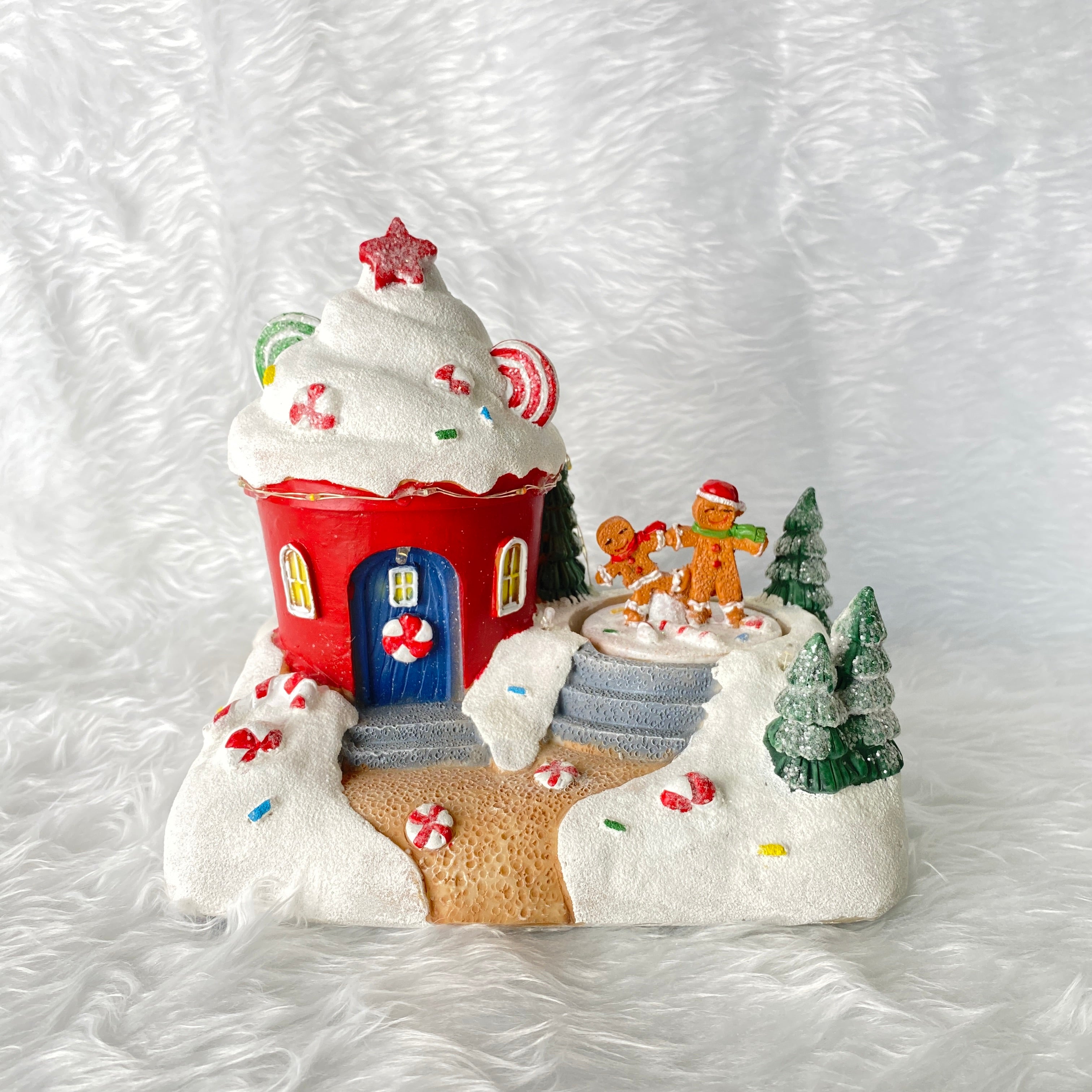 Music Box Cupcake คริสต์มาส มีไฟ-เพลง