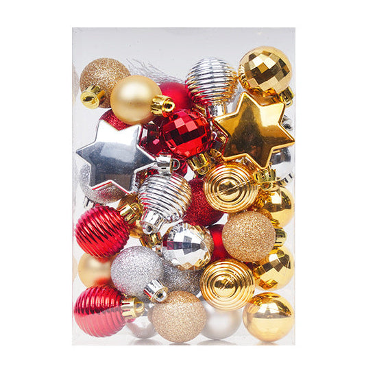 เซตลูกบอล Mix 33 ชิ้น 3-4 cm โทนแดงทอง