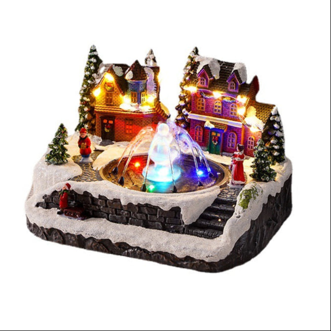 Music Box คริสต์มาส สแควร์น้ำพุ มีไฟ - เพลง