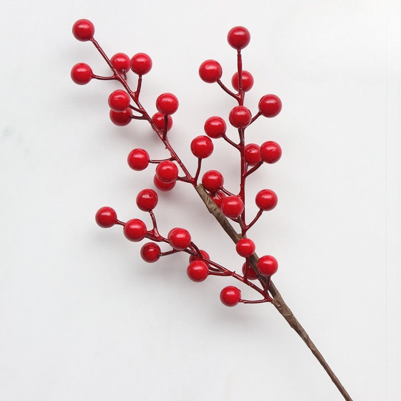 กิ่ง Holly Berry สีแดง