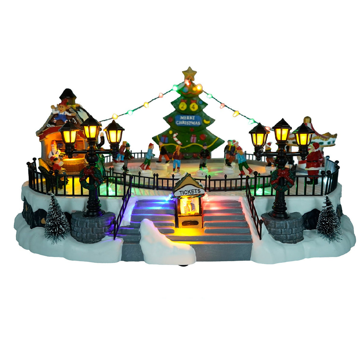 Music Box ลานสเก็ตฉากคริสต์มาส มีไฟ-เพลง