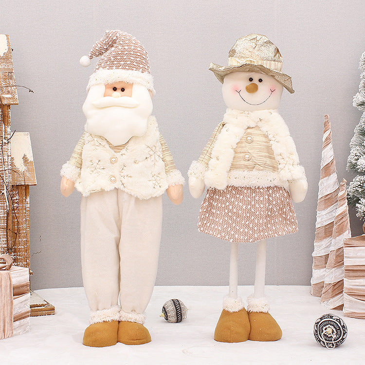 ตุ๊กตาหิมะขายืด ซานต้า-สโนว์แมน 80 cm