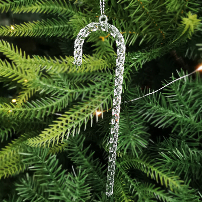 จี้คริสตัลใสห้อยต้นคริสต์มาส (ขนาดและจำนวนแตกต่างกัน)