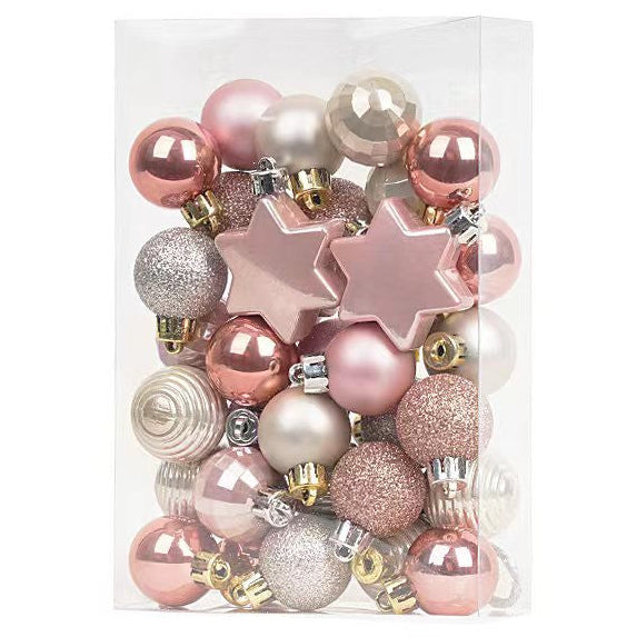 เซตลูกบอล Mix 33 ชิ้น 3-4 cm โทนชมพูขาว