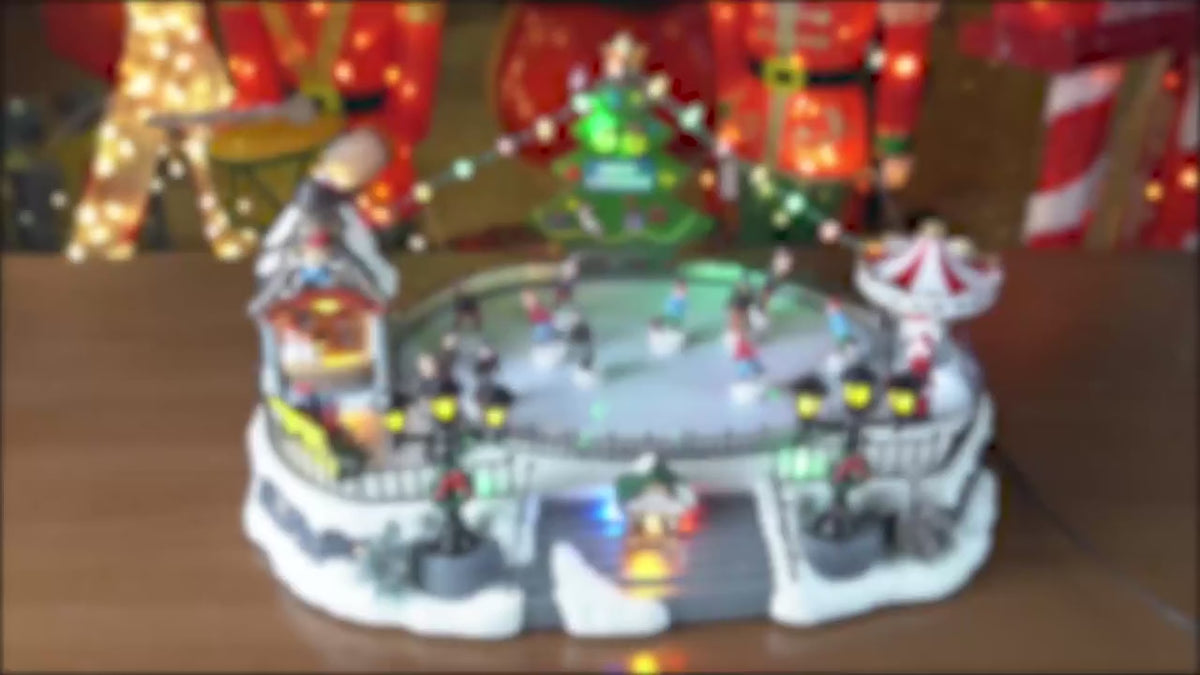 Music Box ลานสเก็ตฉากคริสต์มาส มีไฟ-เพลง