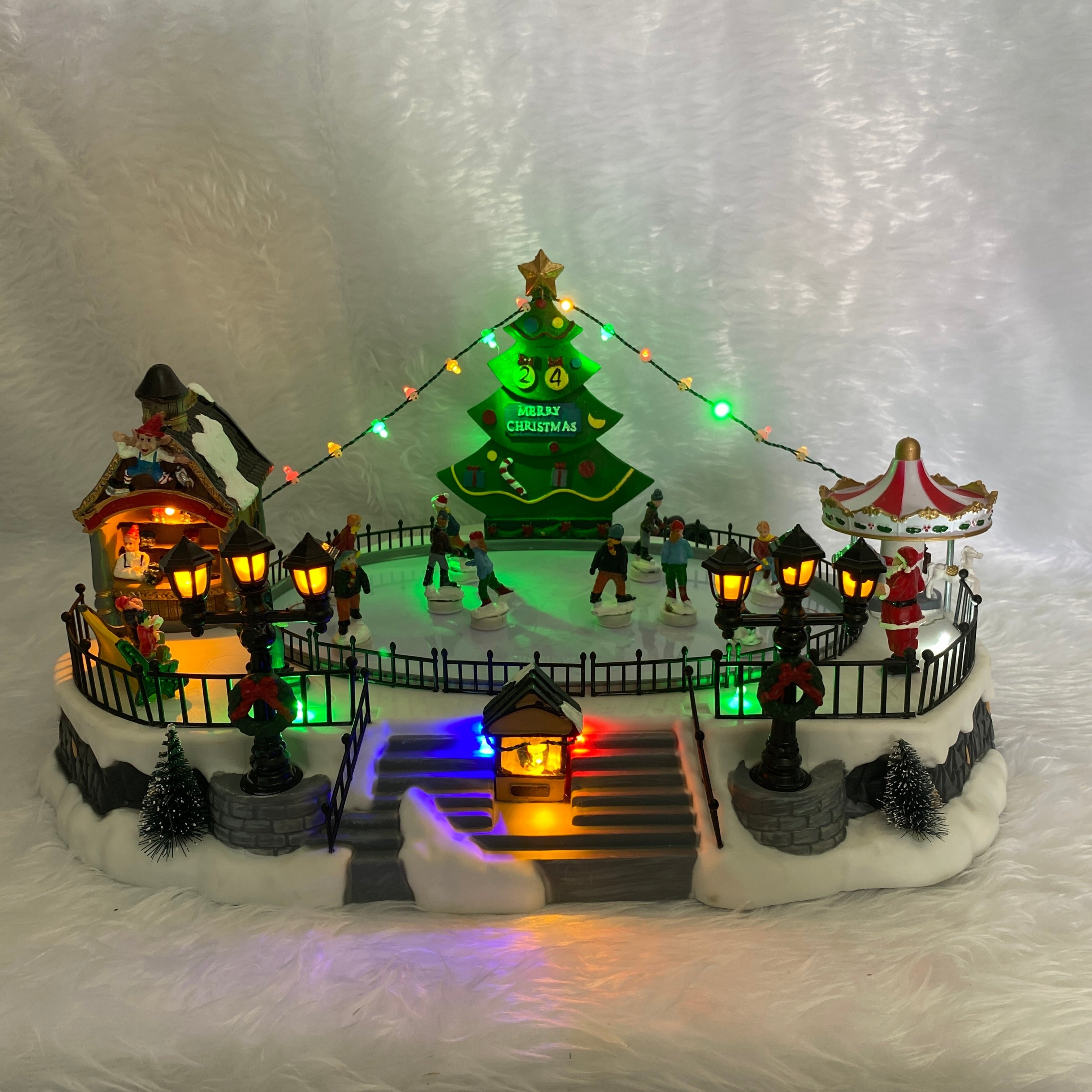 Music Box ลานสเก็ตฉากคริสต์มาส มีไฟ-เพลง